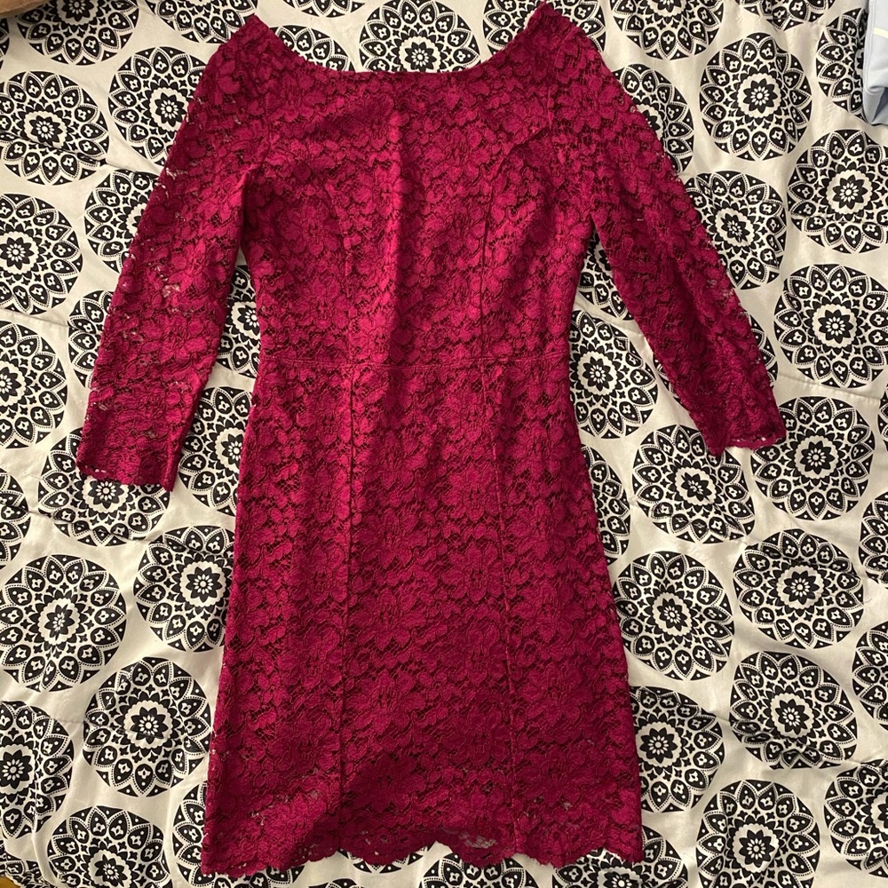 Forever 21 Lacey Dress (Maroon)